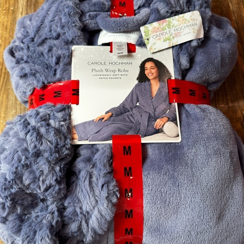 Midnight by Carole Hochman Plush Wrap Robe - Soft purple